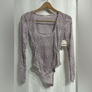 NWT-FreePeople In My Head Sheer Lace BodySuit.